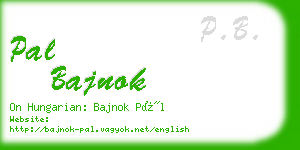 pal bajnok business card